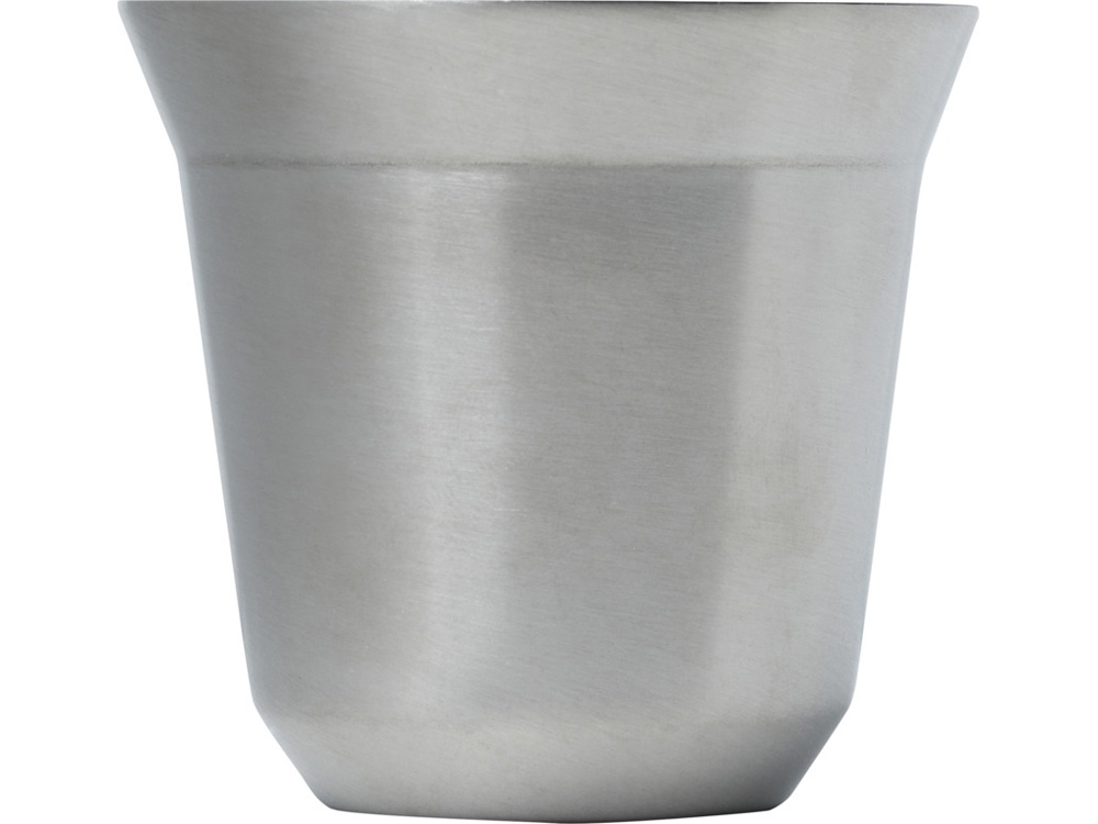 Duo набор чашек для эспрессо из нержавеющей стали, сертифицированный согласно RCS, 80 мл - Серебряный-1