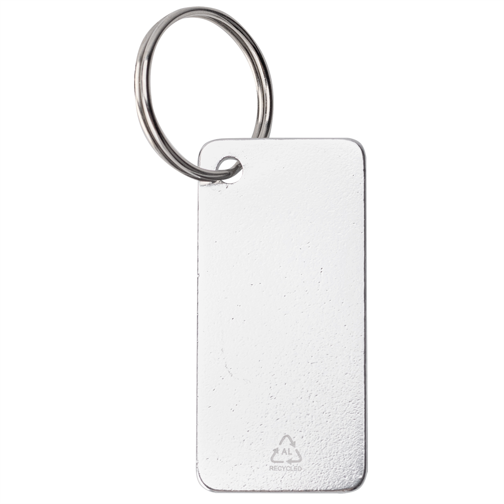 Брелок из переработанного алюминия Convert, Серебро-3