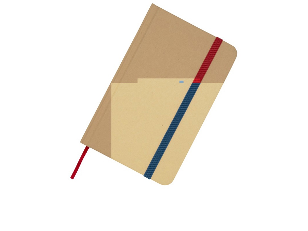 Reed блокнот формата А6 из переработанного материала в твердой обложке с простыми страницами - Синий-4