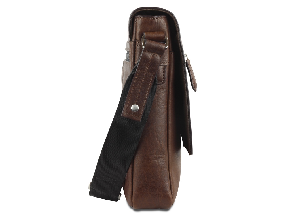 Сумка через плечо Mano Don Valentino, натуральная кожа в коричневом цвете, 21 х 25 х 5 см-5