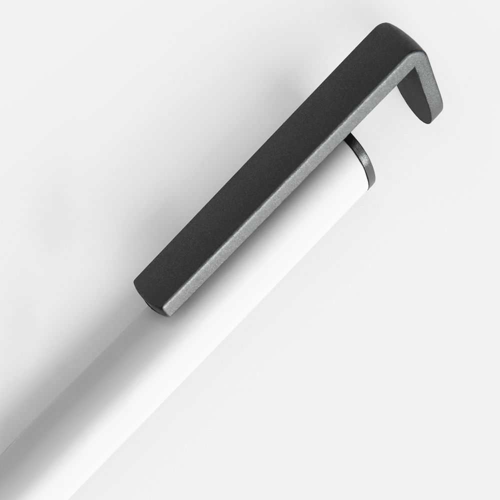 Ручка шариковая Standic с подставкой для телефона, белая-3