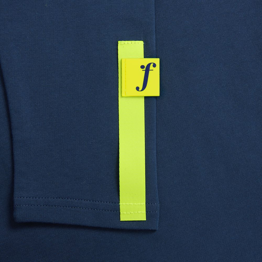 Футболка оверсайз с двойным рукавом Kosmos, темно-синяя-5