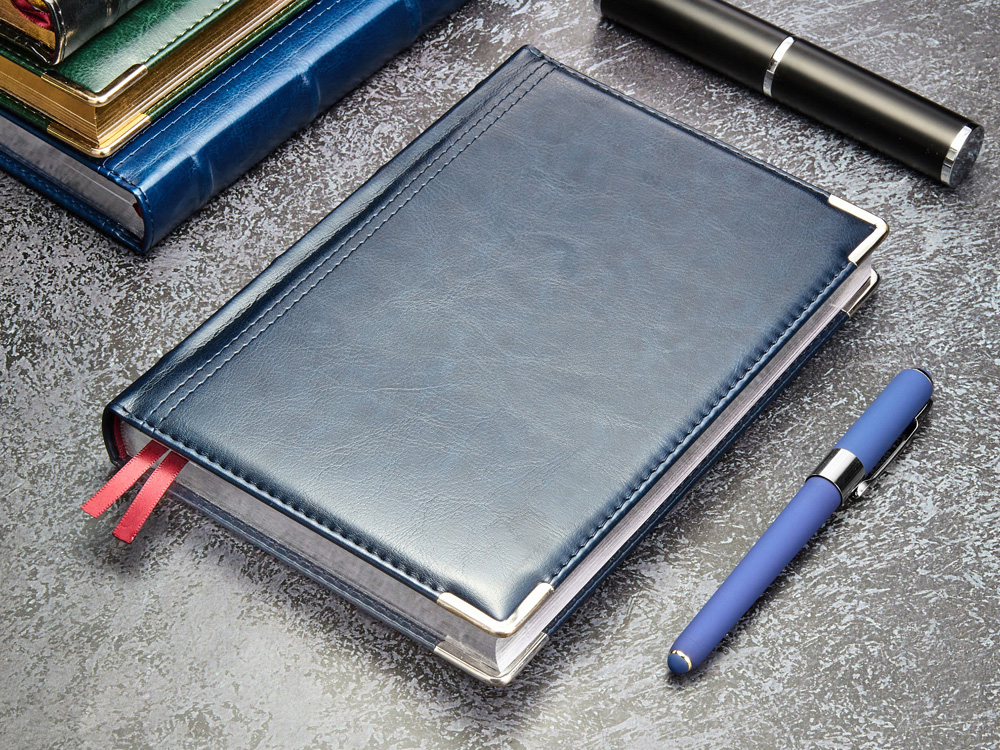 Ежедневник А5 полудатированный Boss, темно-синий-10