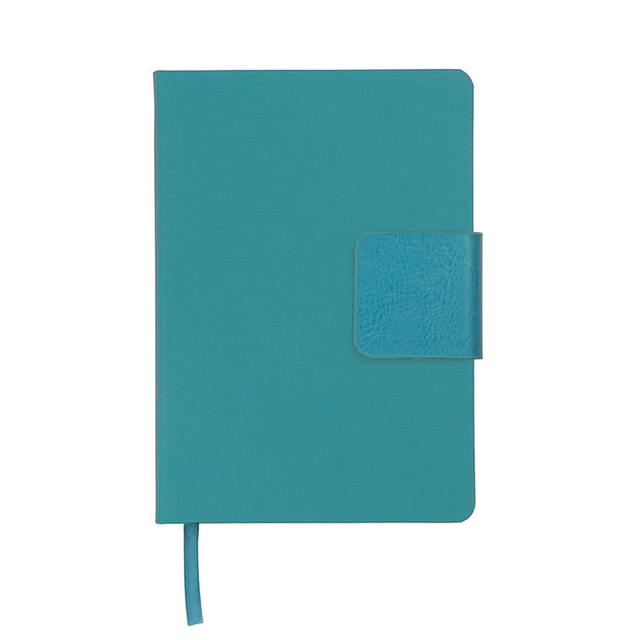 Ежедневник недатированный Stevie, А5,  бирюзовый, кремовый блок, без обреза, бирюзовый-1