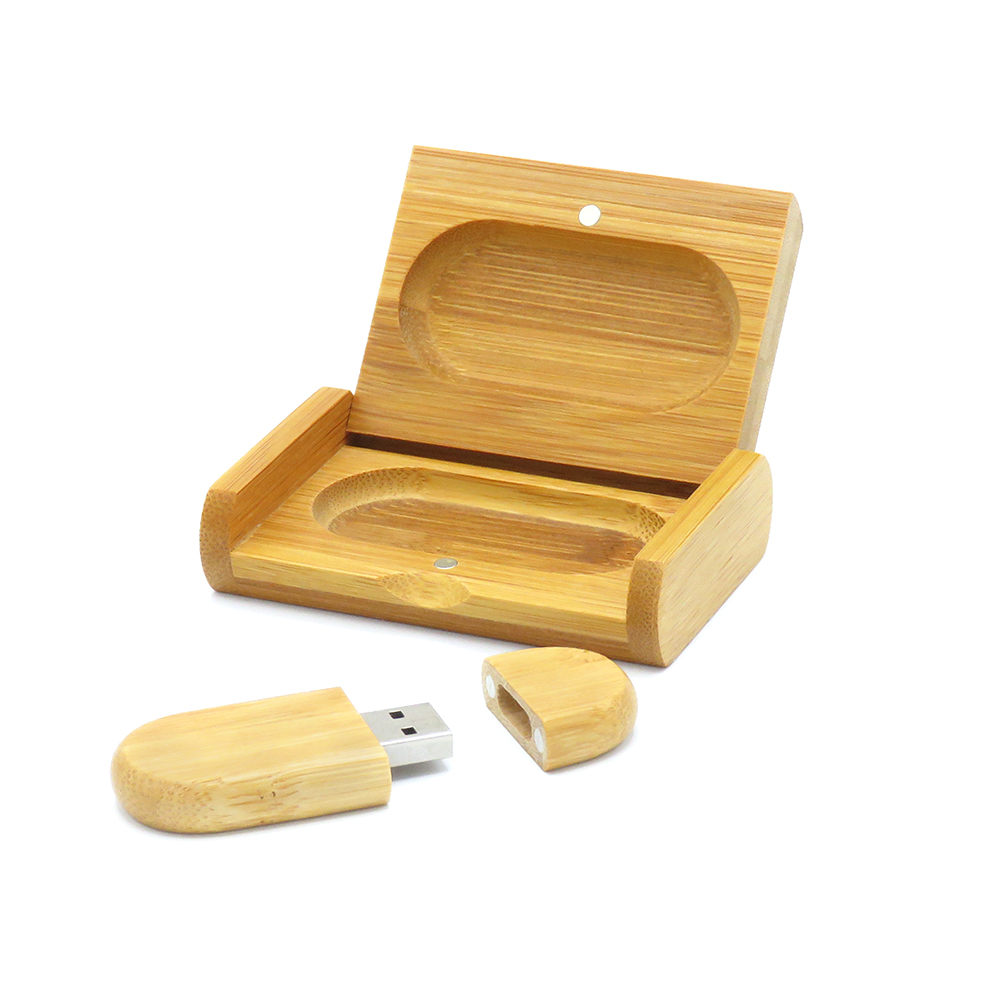Флешка Woodcoin в деревянном футляре, Светло-коричневый-1