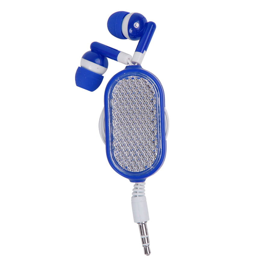 Наушники со светоотражателем и держателем RASUM, синий-1