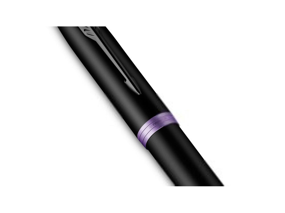 Перьевая ручка Parker IM Vibrant Rings Flame Amethyst Purple, стержень:F, цвет чернил: blue, в подарочной упаковке.-4