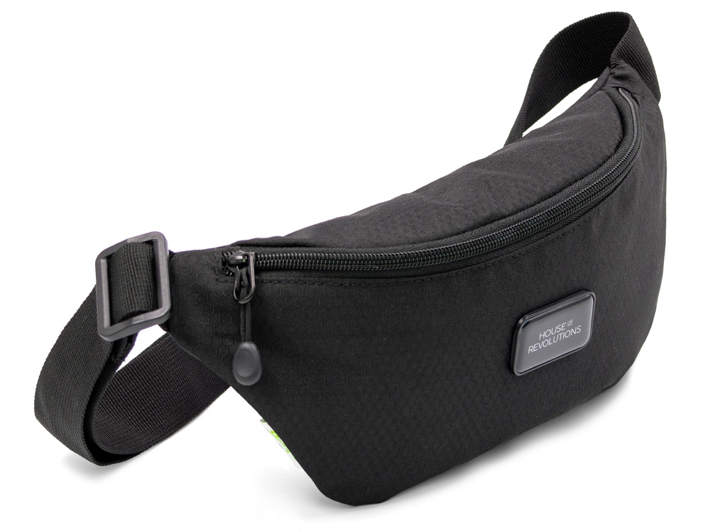 Универсальная водостойкая сумка на пояс Bumble из переработанного пластика, черный-3