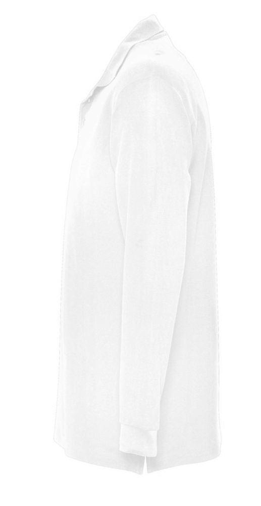 Рубашка поло мужская с длинным рукавом Star 170, белая-3