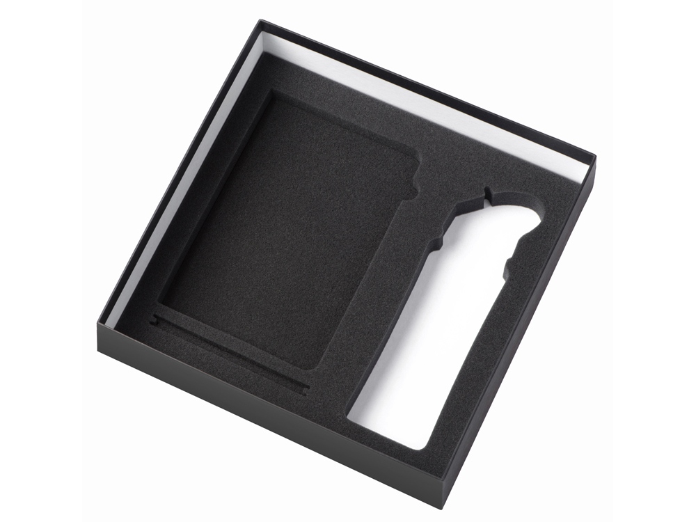 Подарочный набор с блокнотом С1, металлической ручкой и бутылкой для воды, темно-синий-2