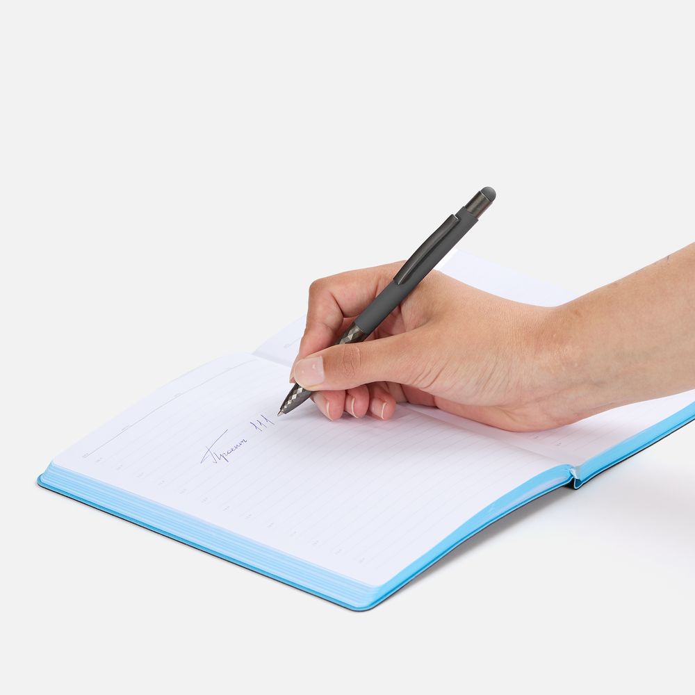 Ручка шариковая Digit Soft Touch со стилусом, серая-2