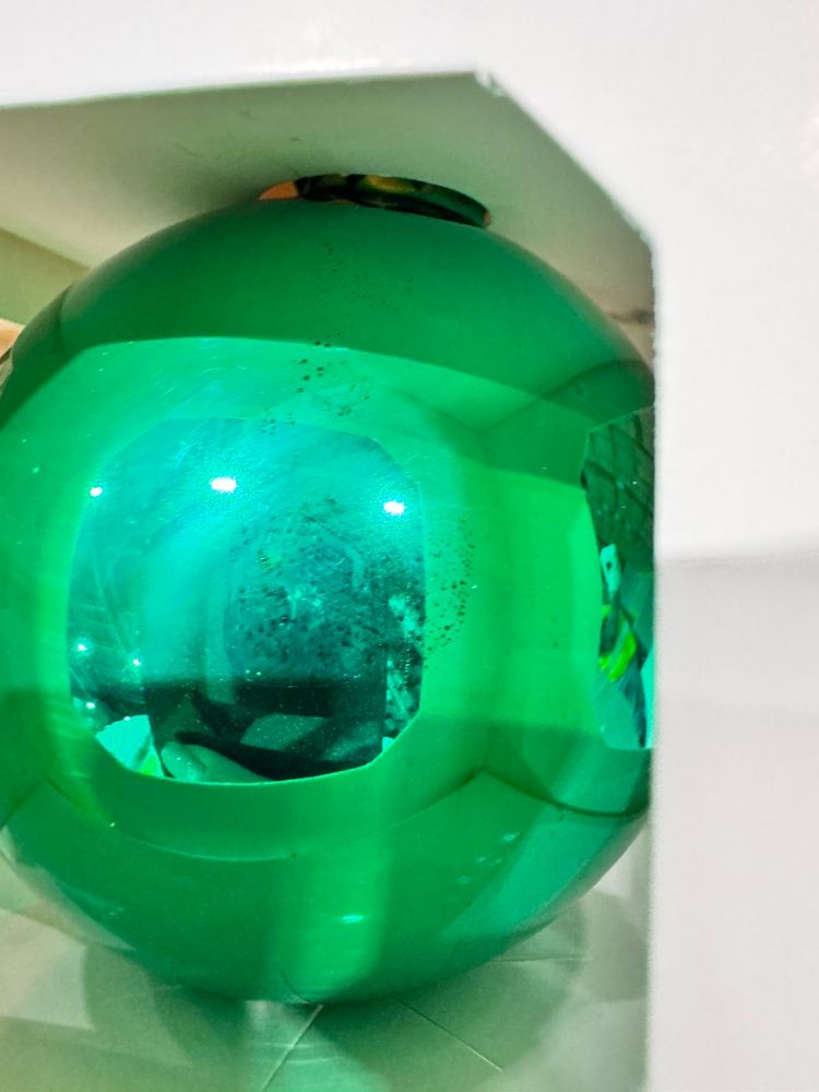 Оформительский шар Finery, 8 см, глянцевый зеленый-2