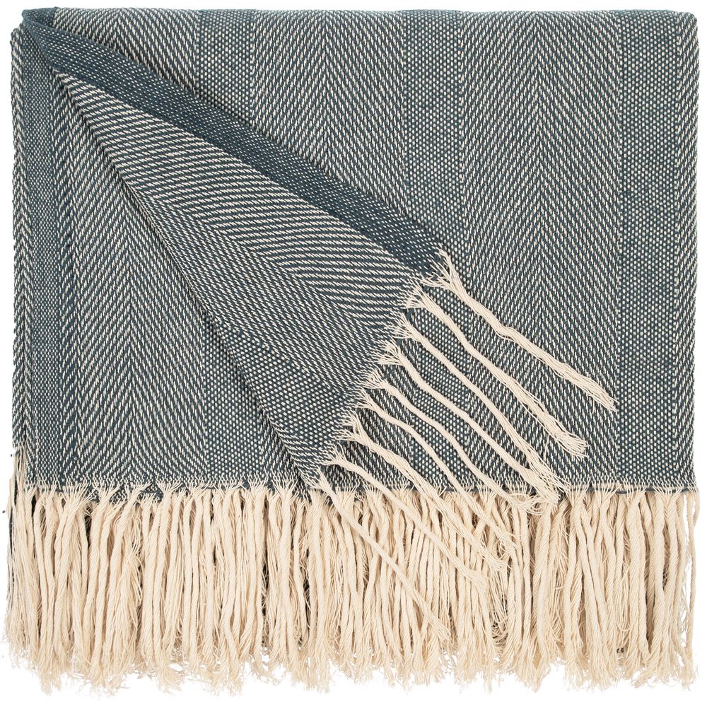 Плед «Сенеж», серо-синий-0