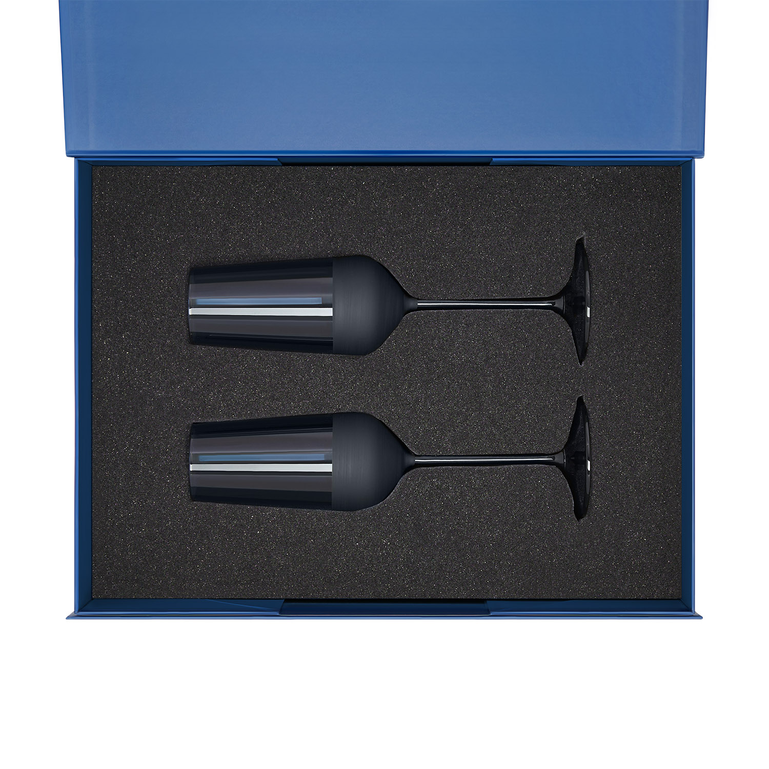 Подарочный набор 2 бокала для шампанского Sapphire в синей коробке-1