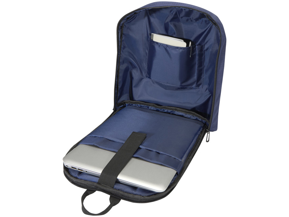 Рюкзак Luma для ноутбука с диагональю экрана 15 дюймов с защитой от кражи объемом 10 л из материала, переработанного по стандарту GRS - Синий Navy-4