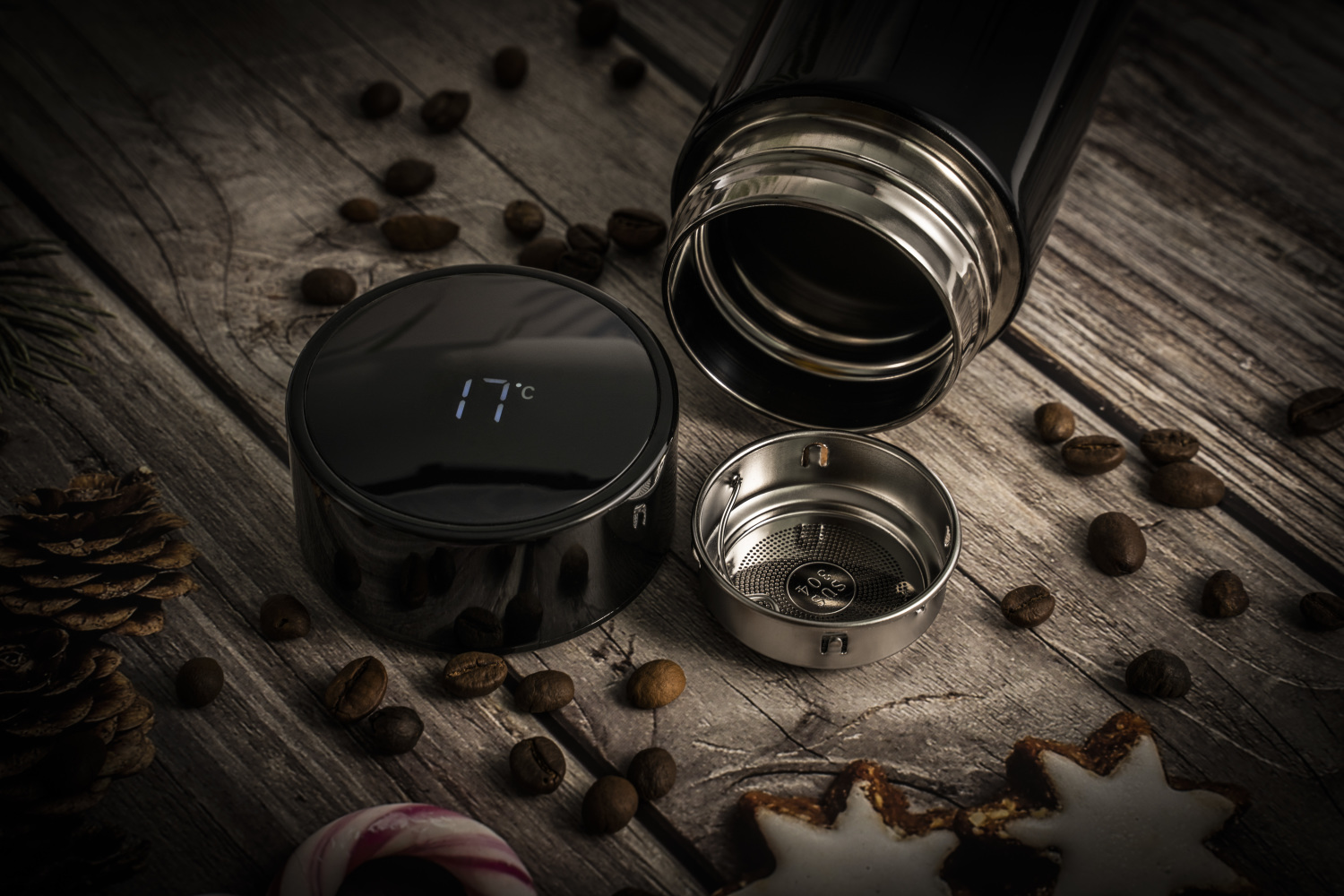 Термос Reactor с датчиком температуры (черный)-5