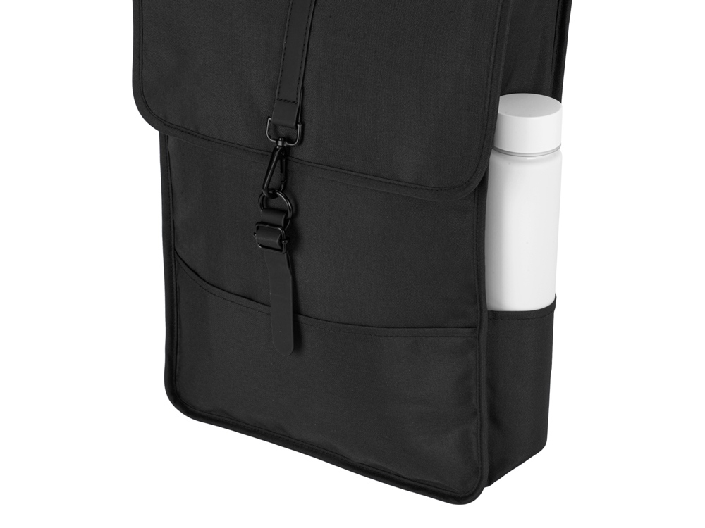 Рюкзак Rony из переработанного пластика, черный-10