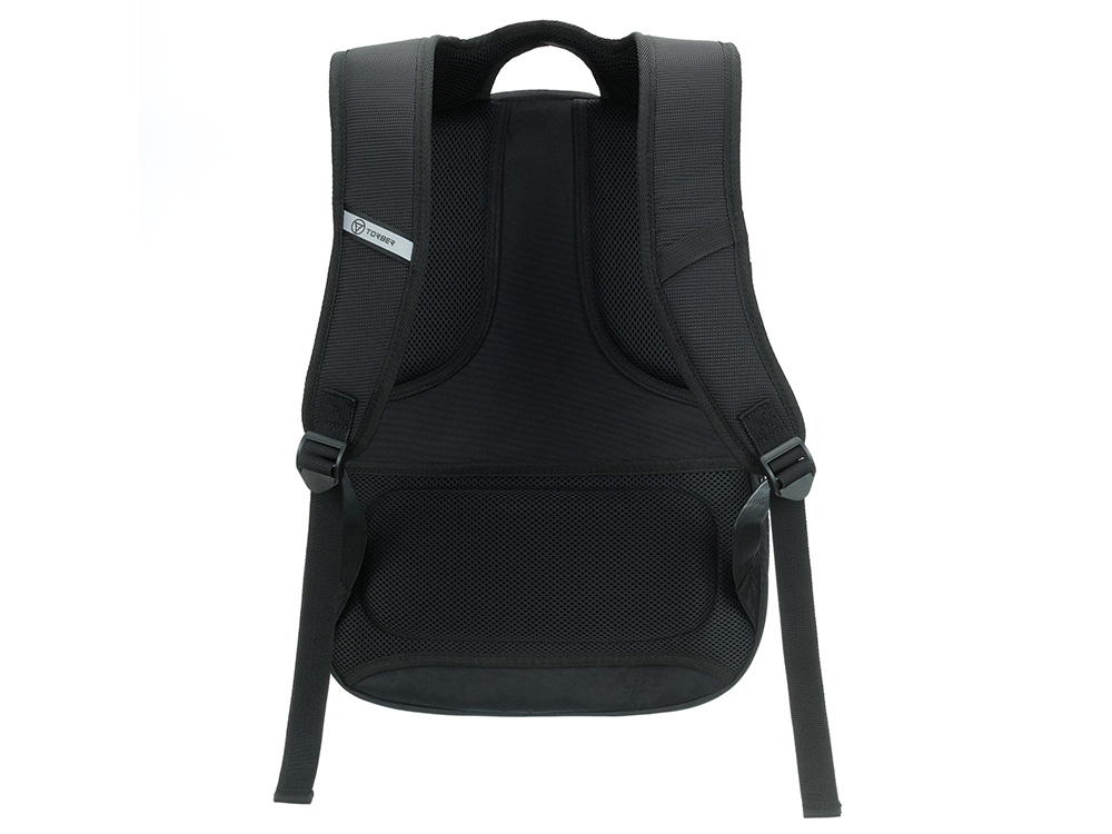 Рюкзак TORBER МЕГАПОЛИС с отделением для ноутбука 16, чёрный, полиэстер, 47 х 34 x 28 см-3