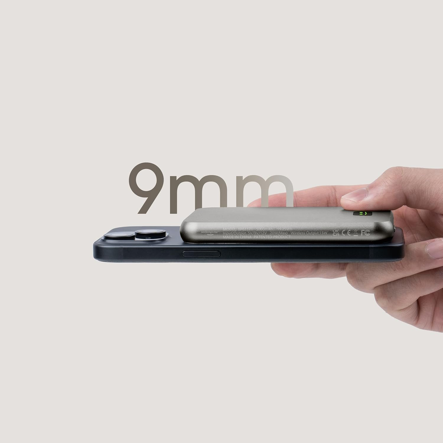 Внешний беспроводной аккумулятор Xoopar Smile с MagSafe и зеркалом, 5000 мА·ч-10