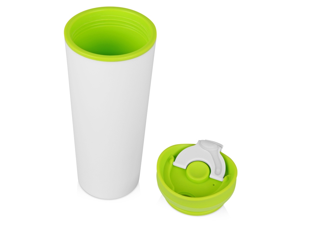 Термокружка Brite 500мл, белый/зеленое яблоко-1
