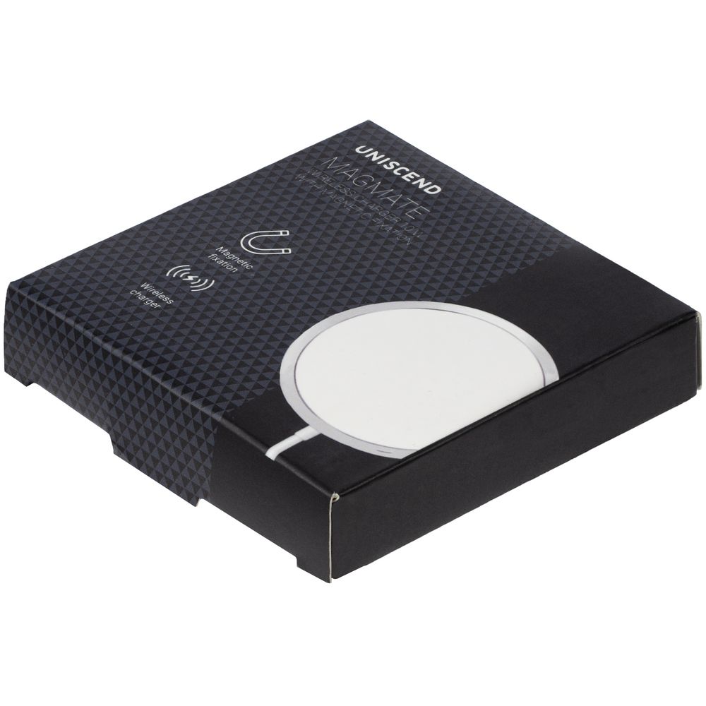 Беспроводное зарядное устройство с магнитами Magmate, черное-4