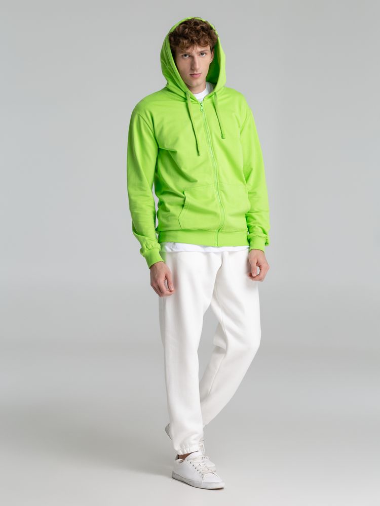 Толстовка на молнии с капюшоном Siverga 2.0, зеленое яблоко-5