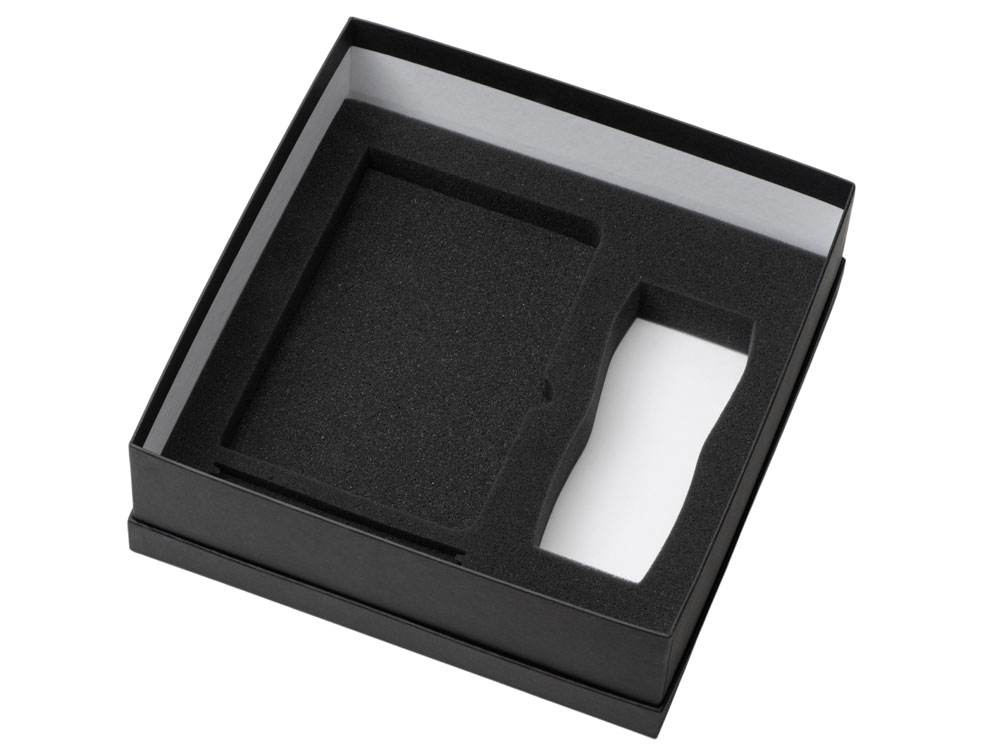 Подарочный набор с блокнотом С3, металлической ручкой и термокружкой, темно-синий-3