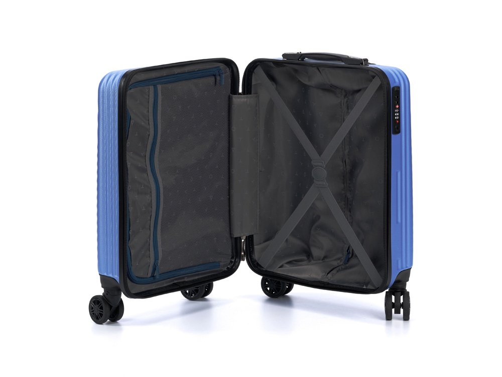 Чемодан TORBER Lama, синий, ABS-пластик, 38 х 21 х 55 см, 37 л-3