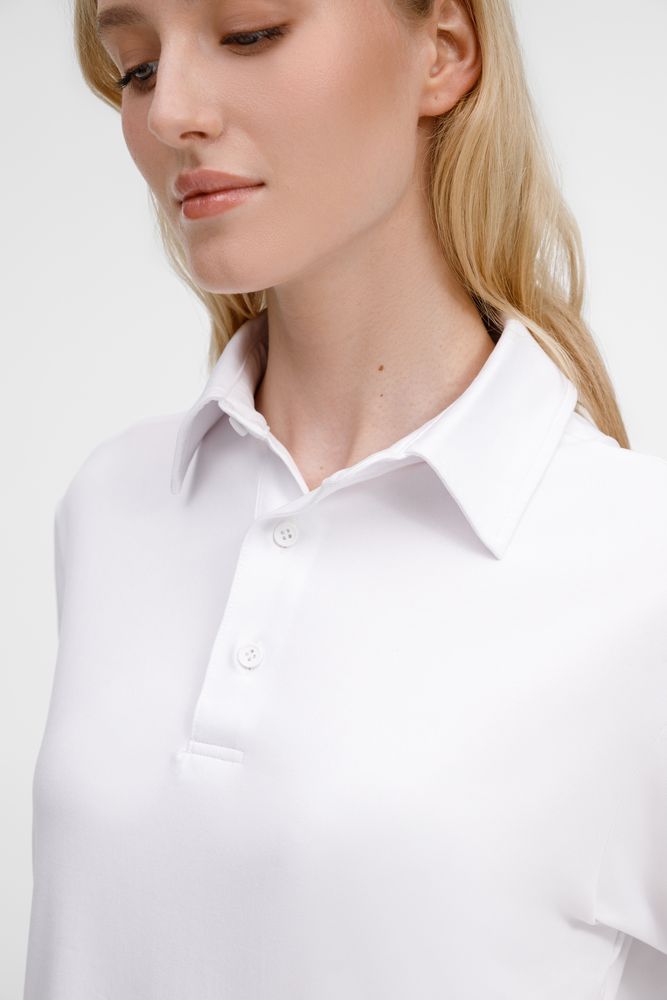 Рубашка поло унисекс Senti, белая-6