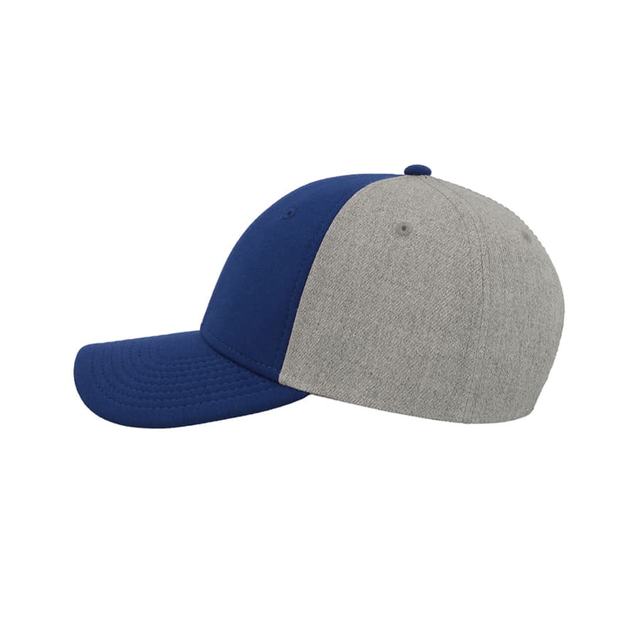 Бейсболка "Contest", 6 клиньев, пластиковая застёжка, ярко-синий, серый-2