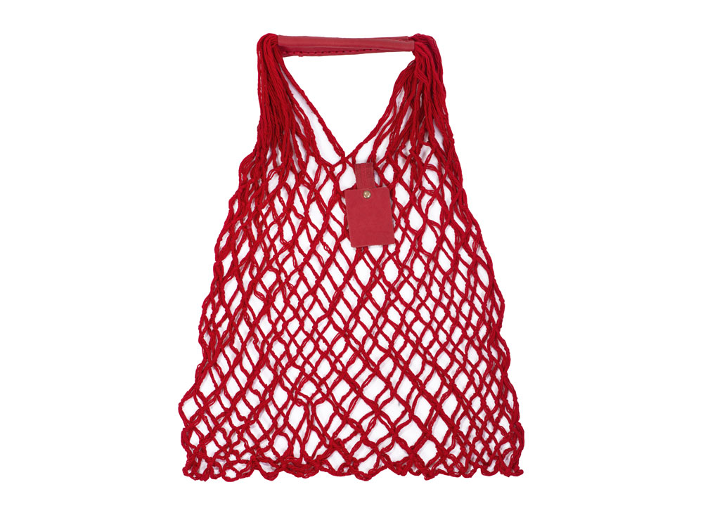 Авоська Dream М old style 15 литров с кожаными ручками, красный (1)-0