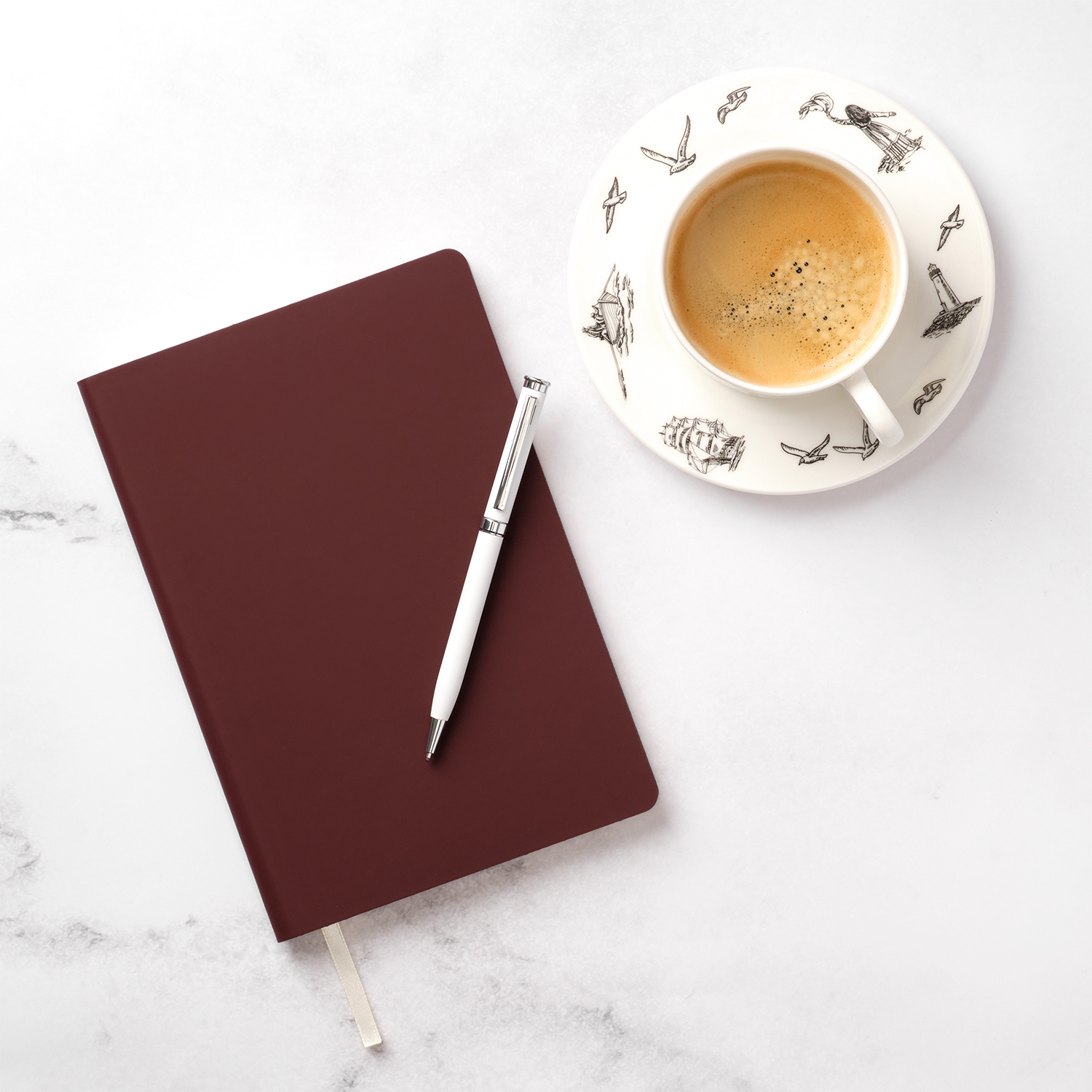 Шариковая ручка Бенуа (Benua), белая-12