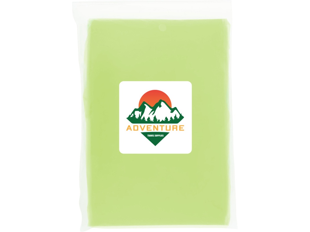 Одноразовый дождевик Mayan с чехлом для хранения из материалов, переработанных по стандарту GRS - Лайм-4