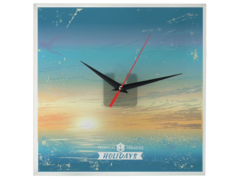 Часы настенные квадратные из стекла 28х28 см Nile-2