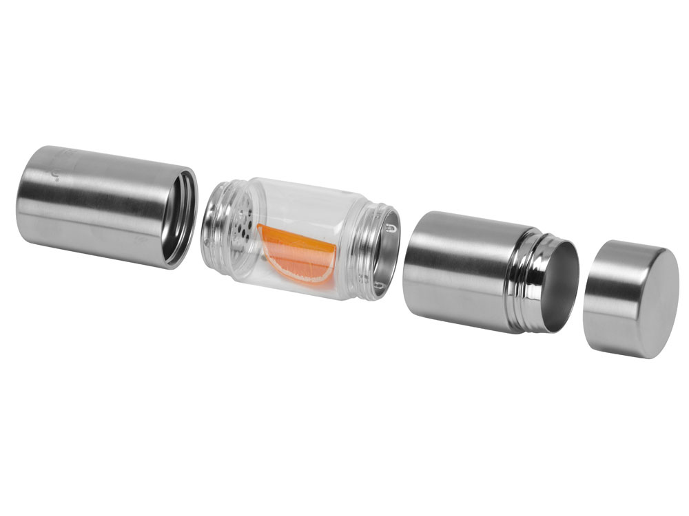 Бутылка для воды FLAVOUR U SEE, 460 мл, серебристый-3