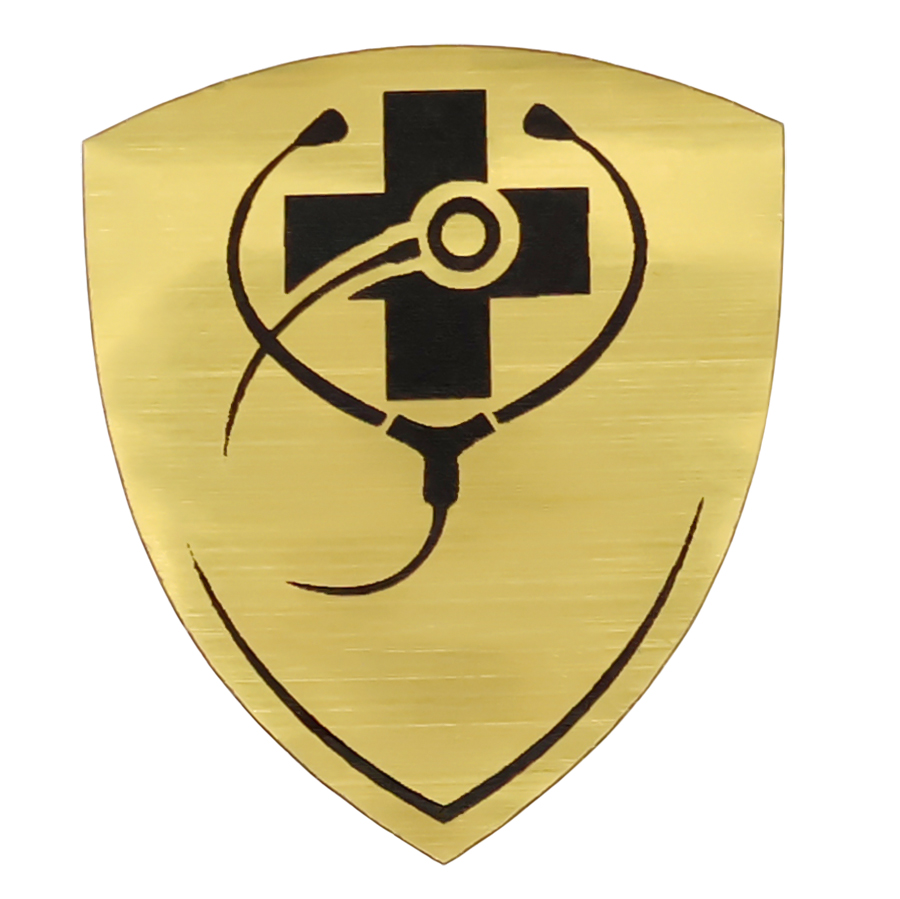 Шильд-наклейка медицина, Золотой-0