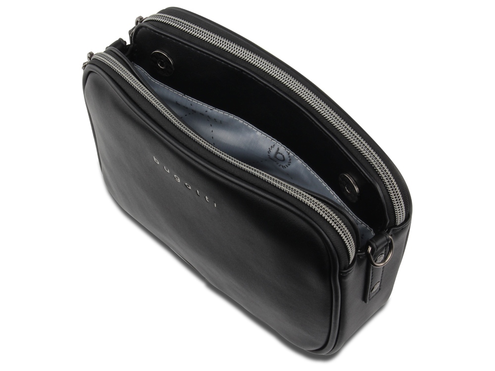 Сумка кросс-боди женская BUGATTI Almata, чёрная, полиуретан, 21,5х6х15 см-2