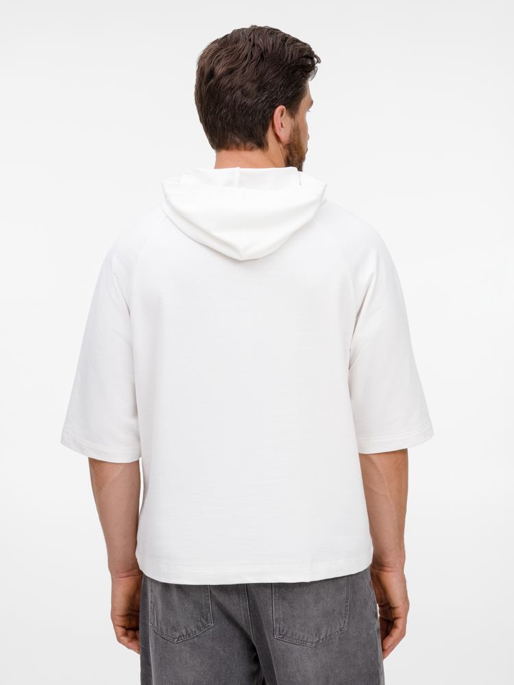 Футболка оверсайз унисекс с капюшоном Neofit, молочно-белая-11