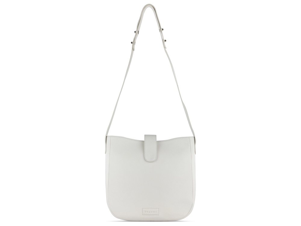 Сумка женская BUGATTI Elsa, белая, воловья кожа/полиэстер, 29х8х27 см-2