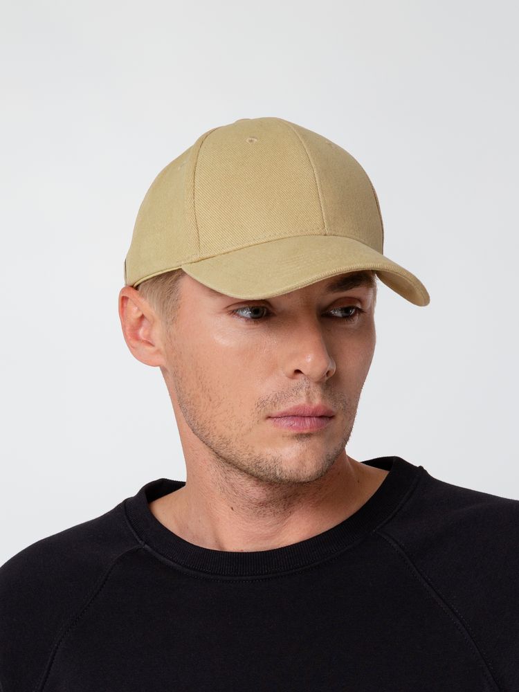 Бейсболка Hillside, бежевая-5