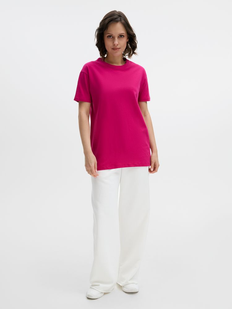 Футболка унисекс Regent 150, ярко-розовая (фуксия)-3