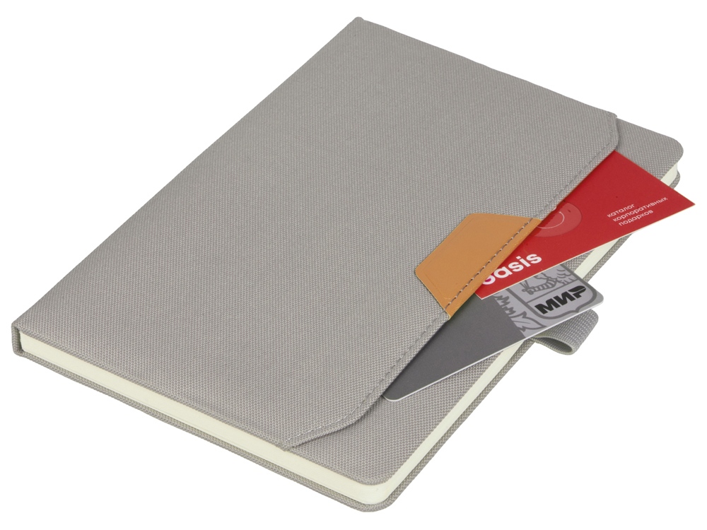 Блокнот А5 из RPET Harvey, 80 листов FSC бумага, серый-0