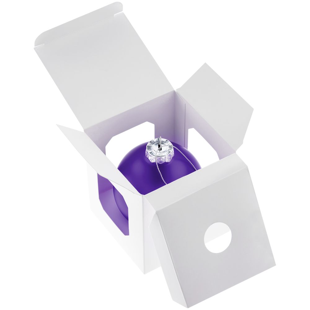 Елочный шар Finery Matt, 8 см, матовый фиолетовый-3