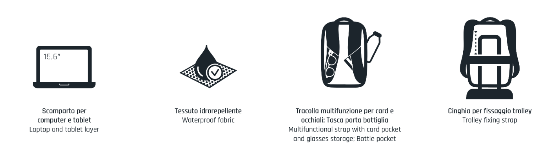 Рюкзак Pininfarina Active 45х30х19 см, черный-15