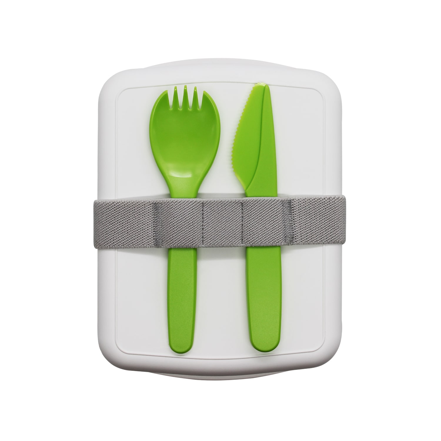 Ланч-бокс Lunch Green Line со столовыми приборами (салатовый)-2