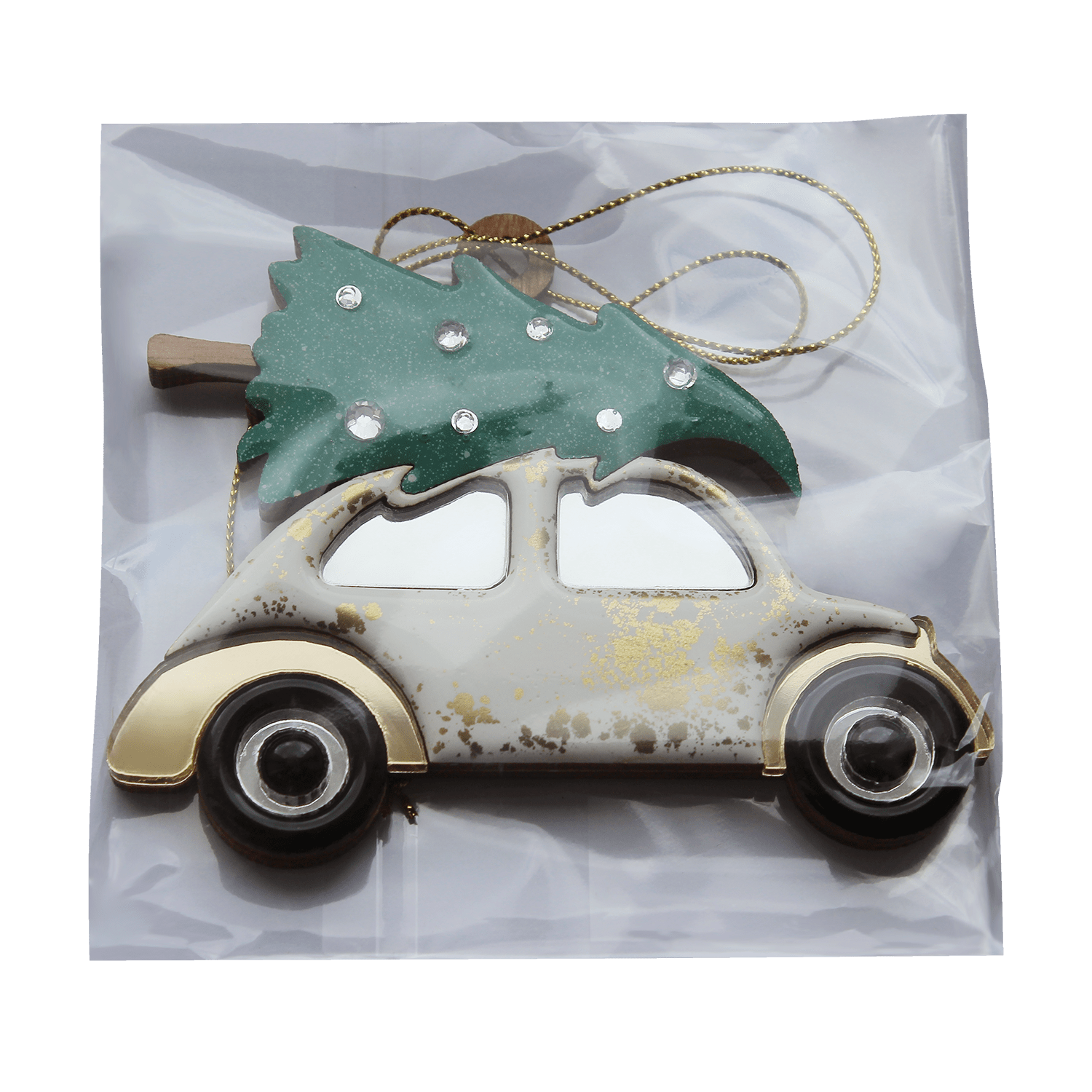 Ёлочная игрушка Машинка (белый)-4