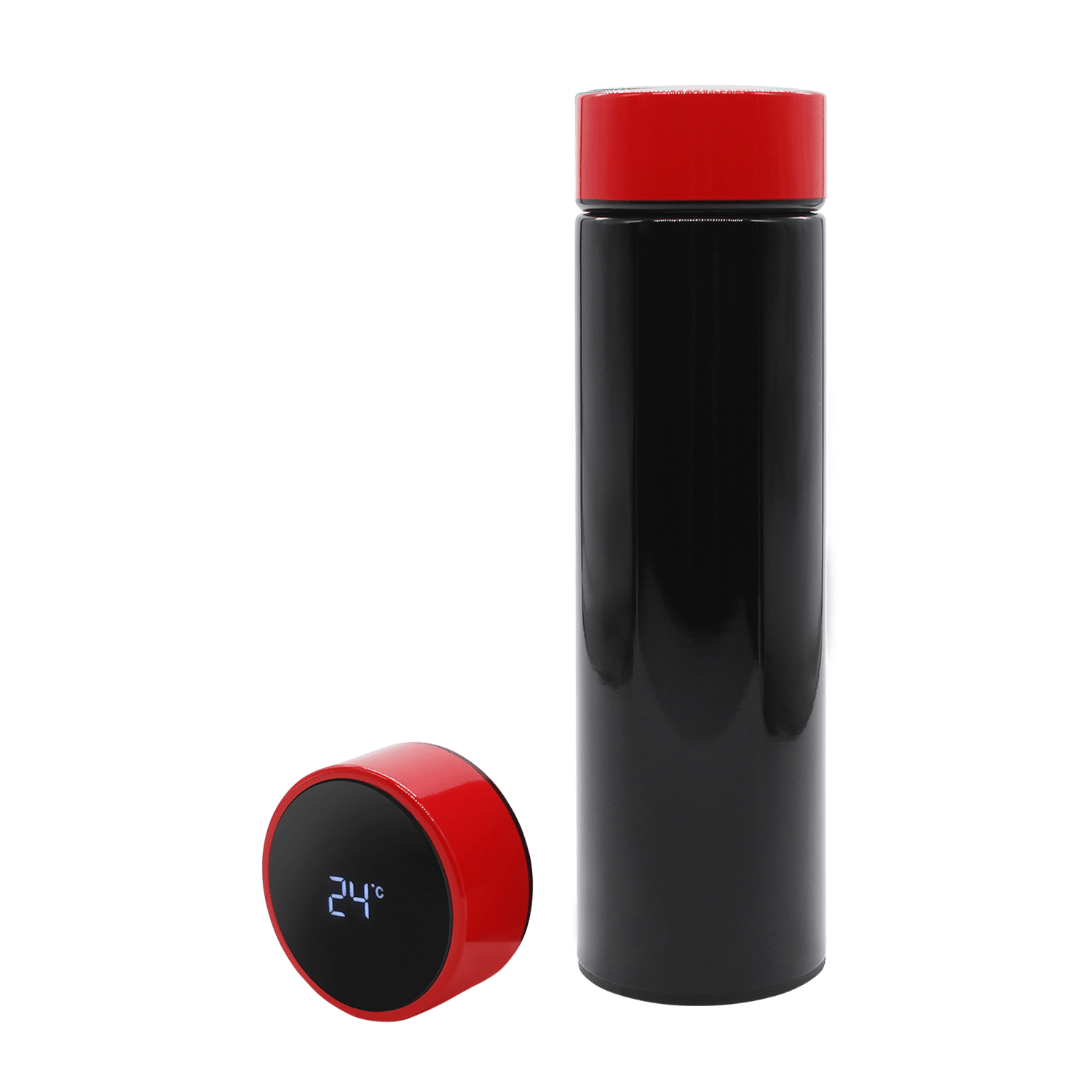 Термос Reactor duo black с датчиком температуры (черный с красным)-0
