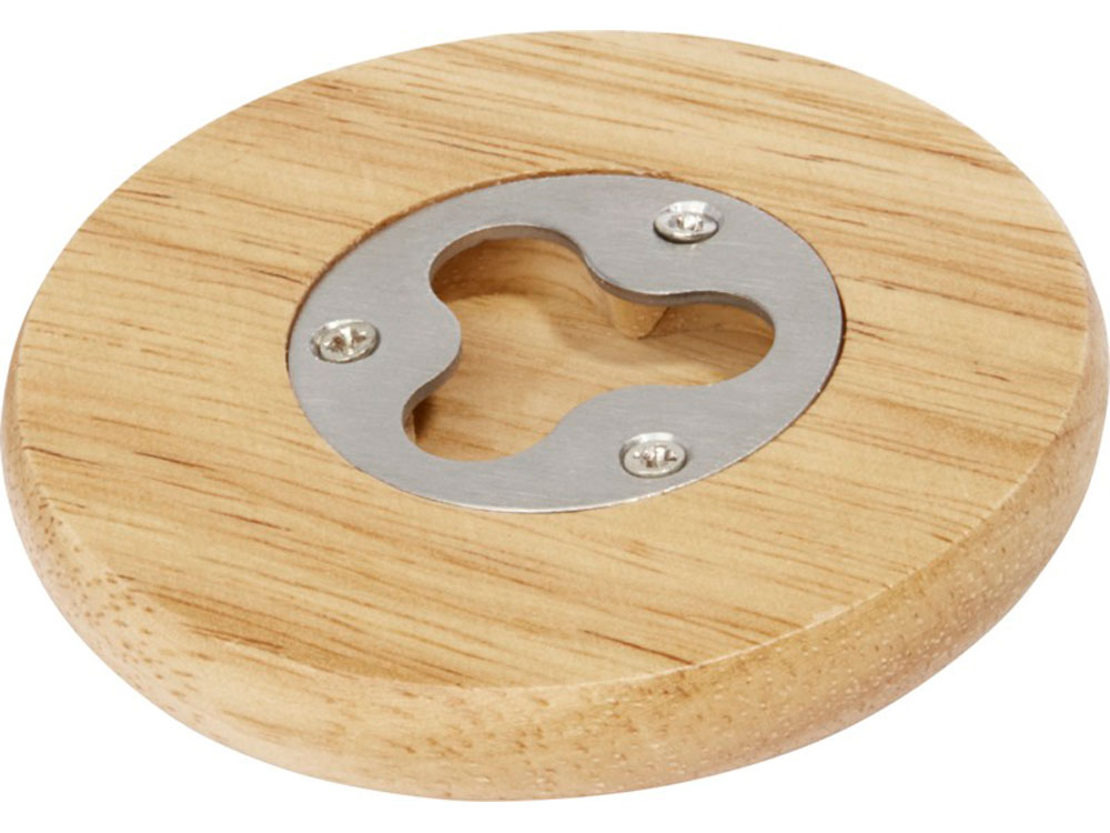 Деревянная подставка с открывалкой для бутылок Scoll-2