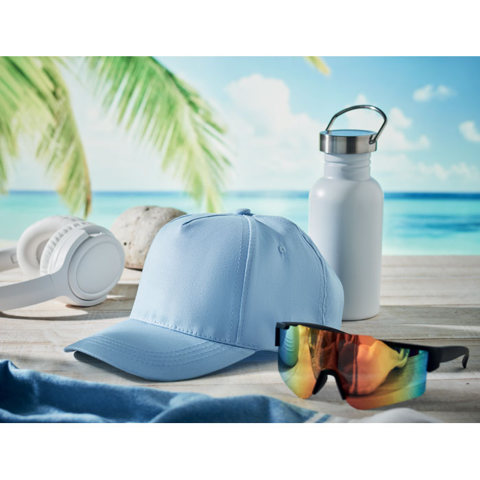 5 panel baseball cap, голубой-1