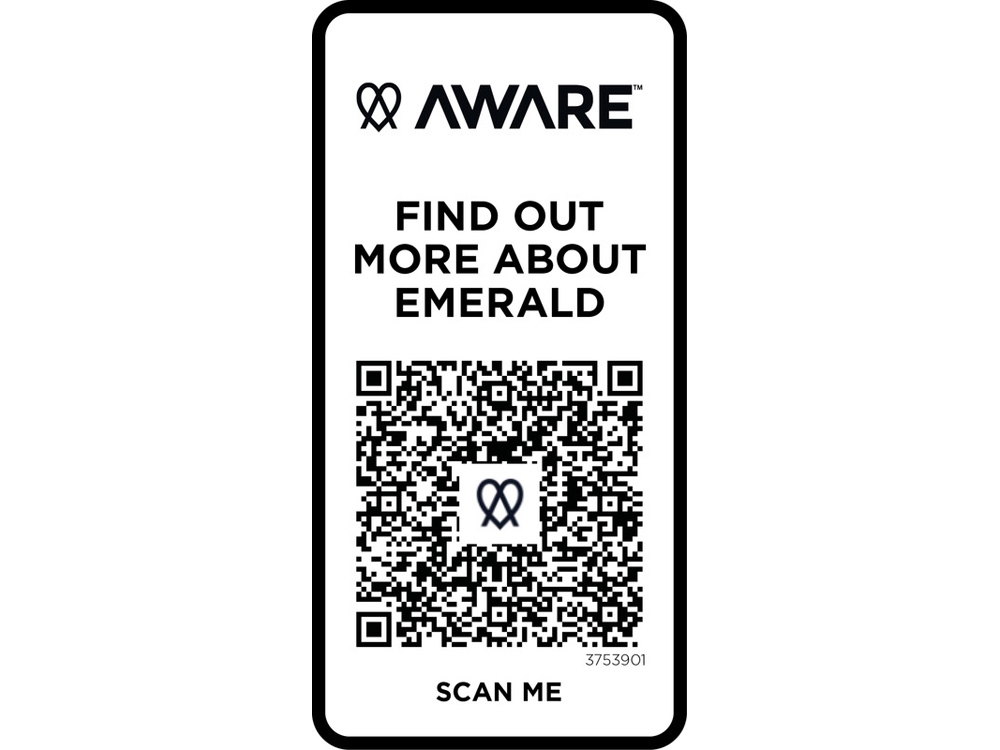 Emerald поло унисекс с коротким рукавом из переработанных материалов Aware™. - Белый-4